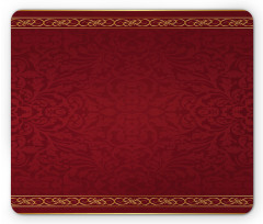 Baroque Style Swirls Frames Mouse Pad