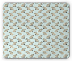 Fluffy Animal Characters Art Mouse Pad