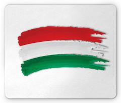 Hungarian Flag Brush Colors Mouse Pad