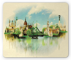 Watercolor Old Budapest Mouse Pad