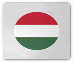 Hungarian Flag Round Symbol Mouse Pad