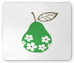 Fruit with Daisy Flower Blooms Mouse Pad