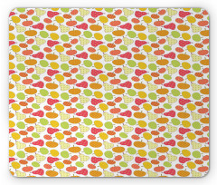 Abstract Ornamental Fruits Mouse Pad