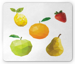 Geometric Poly Art Fresh Food Mouse Pad