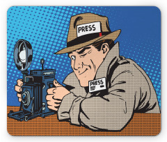 Press Journalist Pop Art Mouse Pad