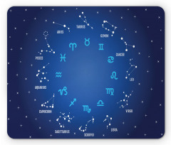 Horoscope Night Star Mouse Pad