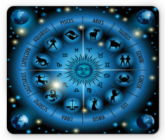 Circle of Horoscope Signs Mouse Pad