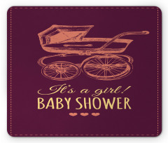 Retro Stroller Girl Mouse Pad