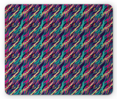 Wavy Diagonal Look Stripes Mouse Pad