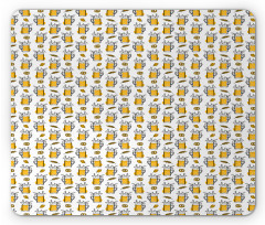 Alcoholic Drink in Mug Pattern Mouse Pad