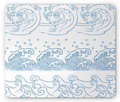 Ocean Curved Tsunami Mouse Pad