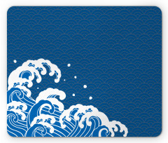 Sea Oriental Waves Mouse Pad