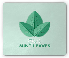 Fresh Mint Leaves Calligraphy Mouse Pad