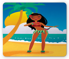 Hawaiian Woman Dancing Mouse Pad