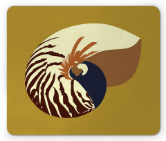 Nautilus Shell Underwater Mouse Pad