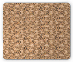 Marine Mollusk Grunge Pattern Mouse Pad