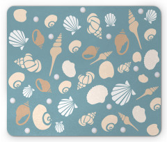 Various Aquatic Seashells Mouse Pad