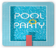 Retro Art Swimming Pool Mouse Pad