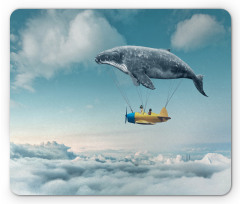 Dreamy View Whale Clouds Mouse Pad