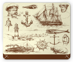 Oceanic Drawing Effect Mouse Pad