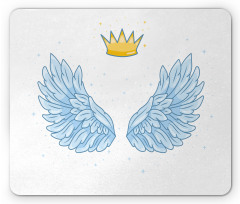 Angel Wings and Crown Above Mouse Pad