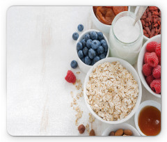 Porridge Milk and Fruits Mouse Pad