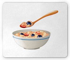 Spoon and Bowl of Porridge Mouse Pad