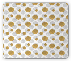 Brush Drawn Dots Rounds Mouse Pad