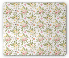 Vintage Pastel Flora Mouse Pad