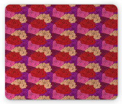 Dotted Colorful Floral Image Mouse Pad
