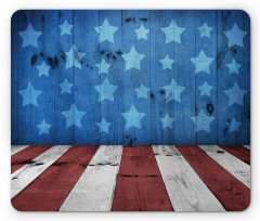 Grunge Stars Stripes Mouse Pad