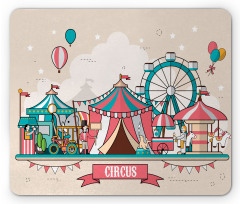 Circus Flat Balloons Mouse Pad