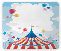 Circus Day Canvas Tent Mouse Pad