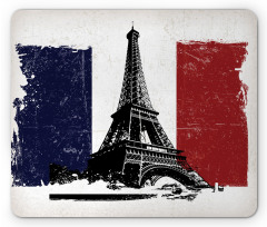 Grunge Flag Eiffel Tower Mouse Pad