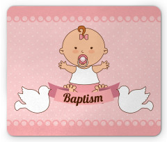 Baby with a Message Cartoon Mouse Pad