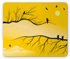 Birds on Bare Branches Mouse Pad