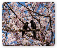 Birds on Sakura Tree Mouse Pad