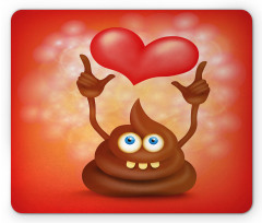 Whimsical Turd Love Mouse Pad