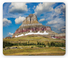 Rugged Peak and Cloudy Sky Mouse Pad