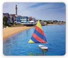 Rainbow Boat Sailing Mouse Pad