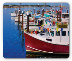 Boats Pier Nautical Mouse Pad