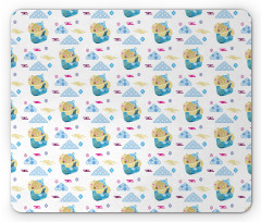 Clouds Maneki Neko Mouse Pad