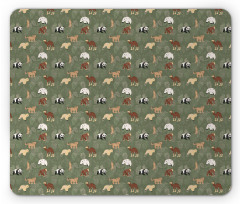 Leaves and Animals Mouse Pad