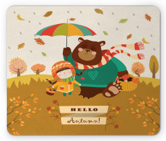 Hello Autumn Cartoon Mouse Pad