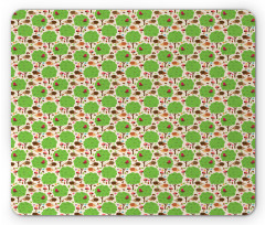 Hedgehogs and Trees Mouse Pad