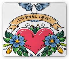 Eternal Love Flora Heart Mouse Pad