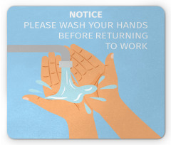 Wash Hands Cartoon Mouse Pad