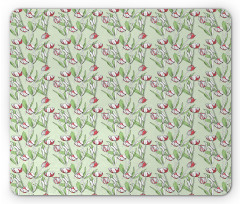 Abstract Tulips Pattern Mouse Pad