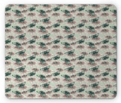 Vintage Flower Butterfly Mouse Pad