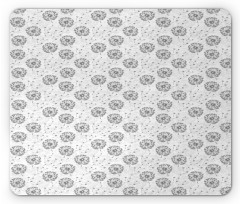 Greyscale Dandelions Mouse Pad